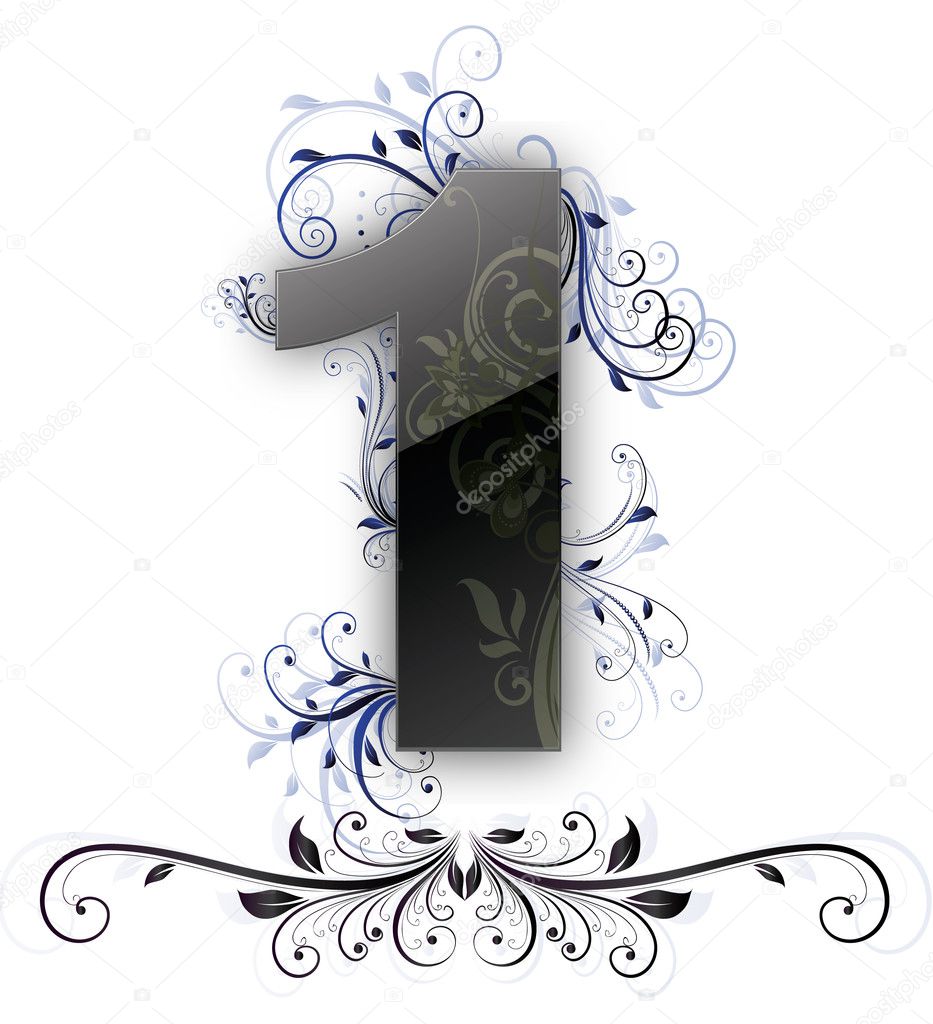 Number 1 illustration — Stock Vector © maxmitzu #11411753