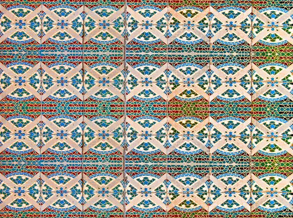 The Colorful of old ceramic floor background