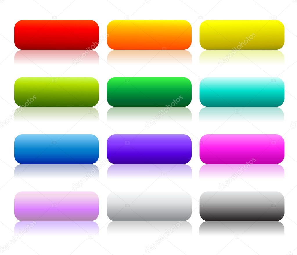 Colorful Shiny Buttons Vector Image By Lemony Vector Stock 11733493