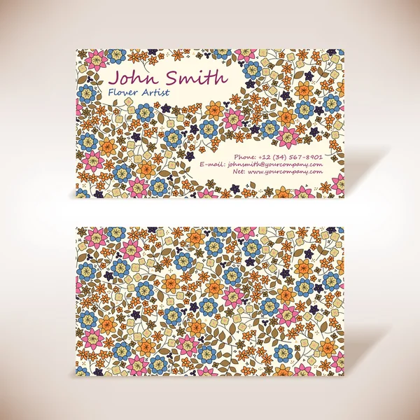 Small flowers business-card