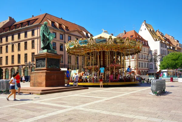 Carousel on Place Gutenberg in Strasbourg