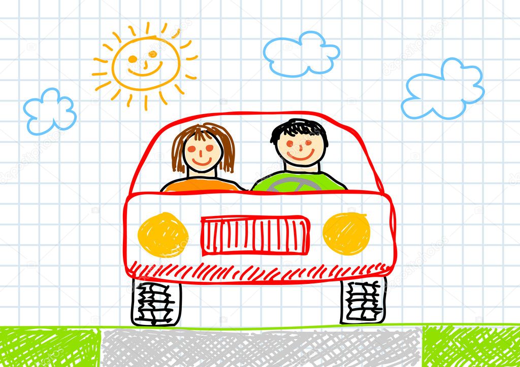 Red Car Drawing
