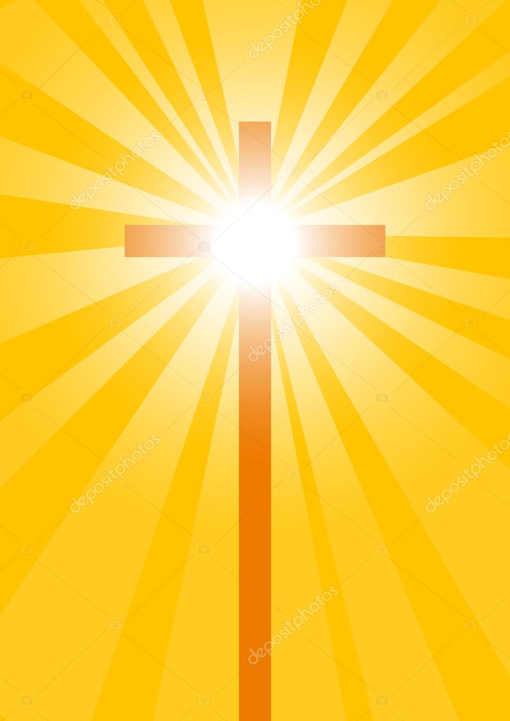 Cross on yellow background — Stock Vector © Anthonycz 11610248