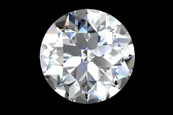 Diamond jewel on black background
