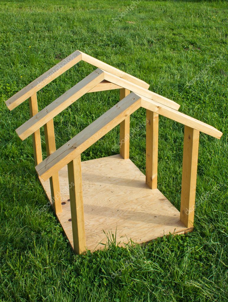 Dog House Wood Frame — Stock Photo © nbiebach #10841501