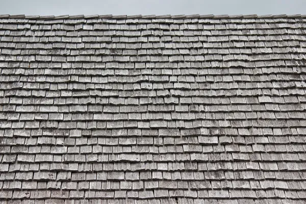 Rows of shingles on a roof