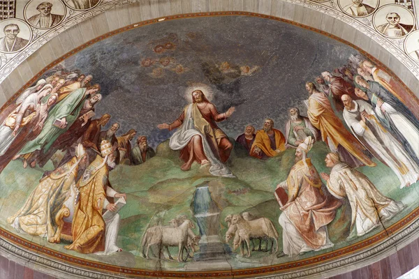 Rome - Jesus the Teacher fresco from church Santa Sabina