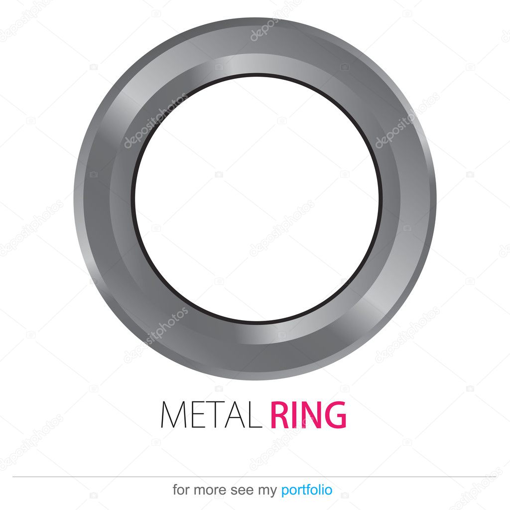 Metal Ring Vector, Circle, Silver — Stock Vector #12181685