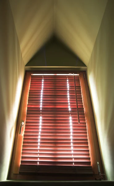 Dormer window with venetian blind