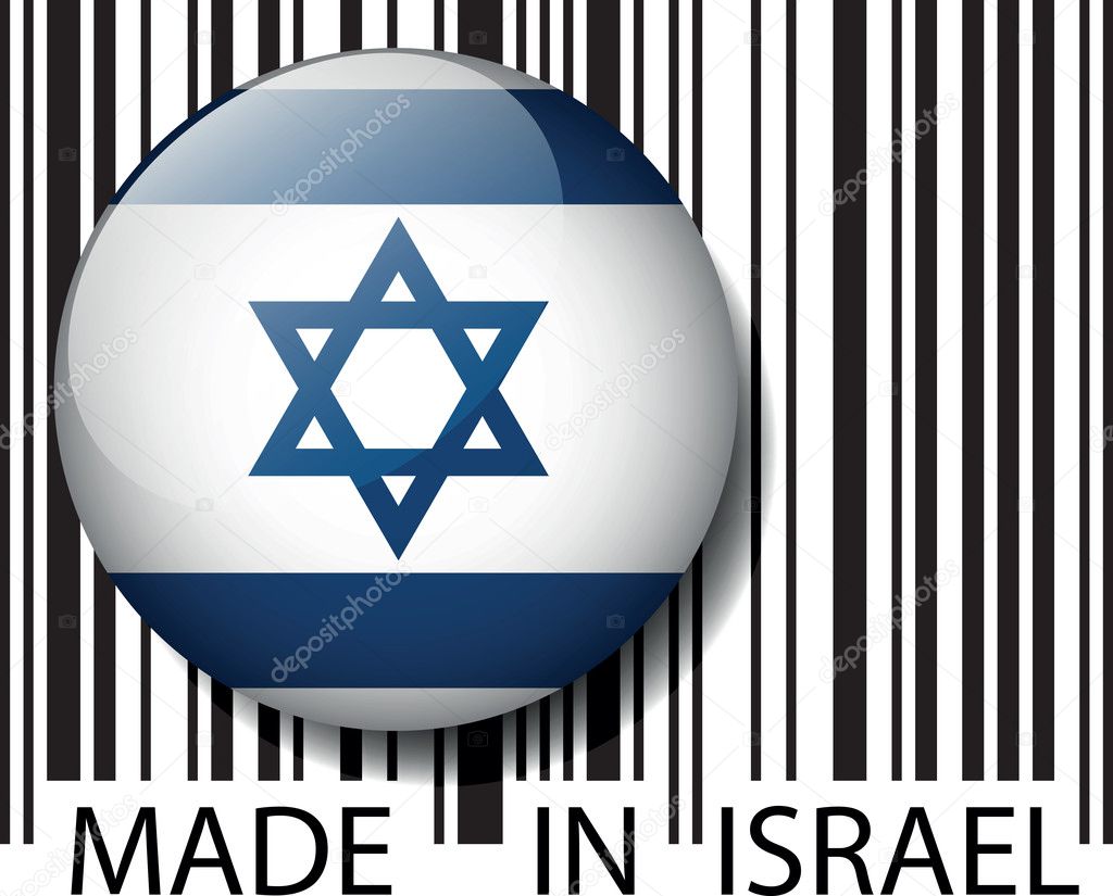 Made in Israel barcode. Vector illustration — Stock Vector © designfgb 11574034