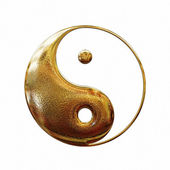 stone yin yang tao symbol