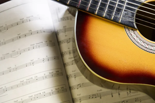 Classic guitar and music chords