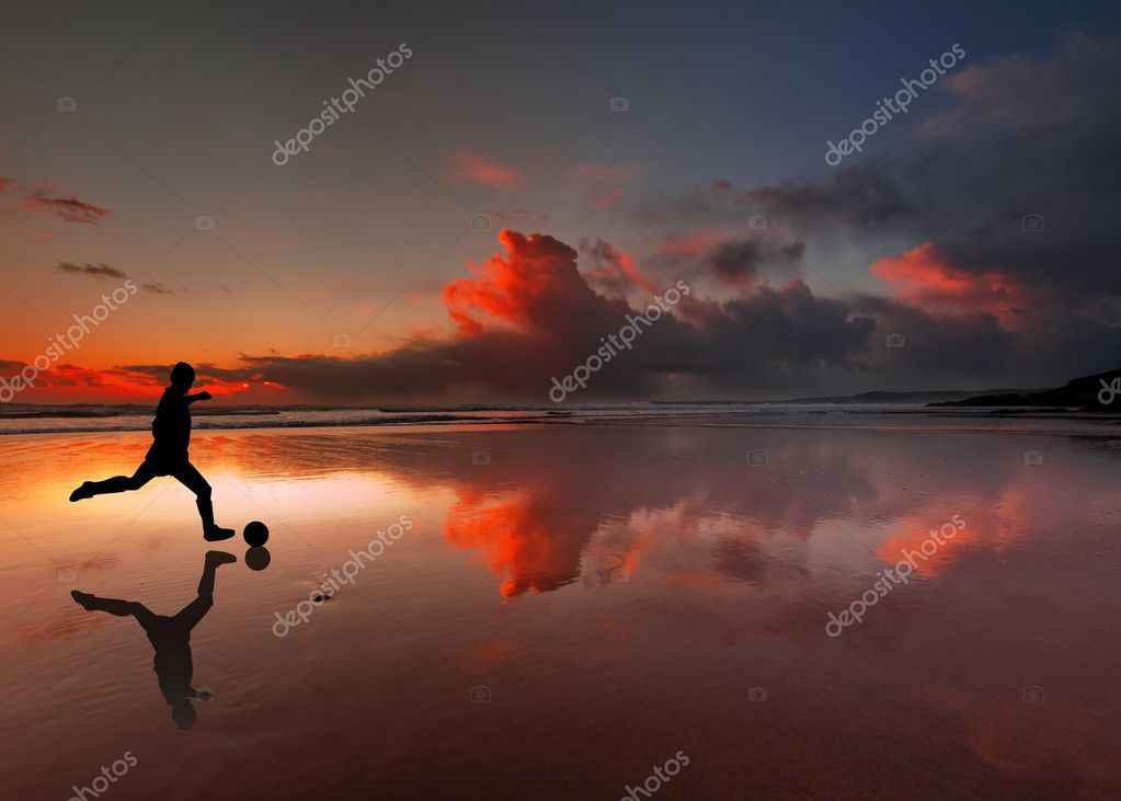 Kicking Ball Silhouette