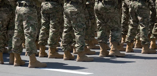 Soldiers in boots. Tbilisi. Georgia.