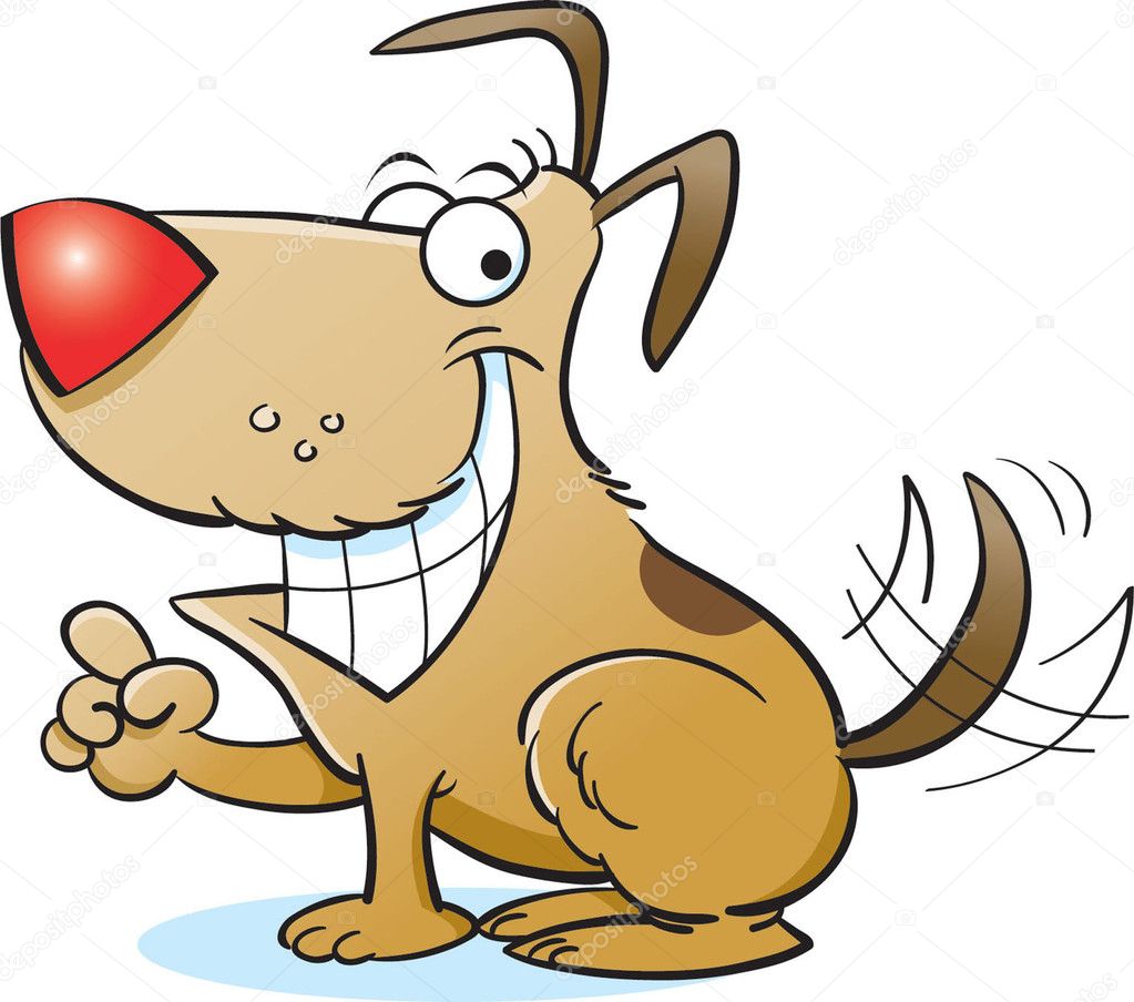animated clipart dog wagging tail - photo #16