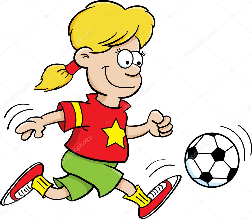 clipart of girl playing soccer - photo #40