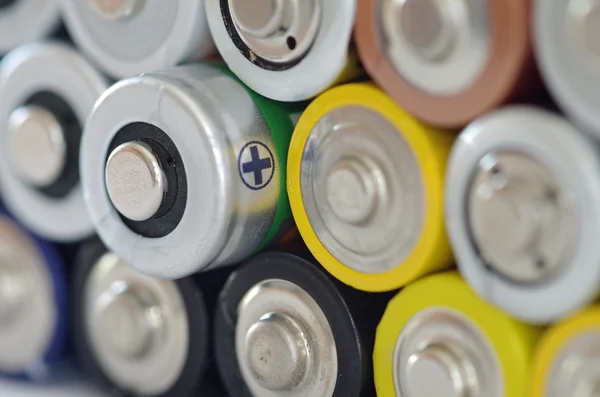 Close-up of batteries