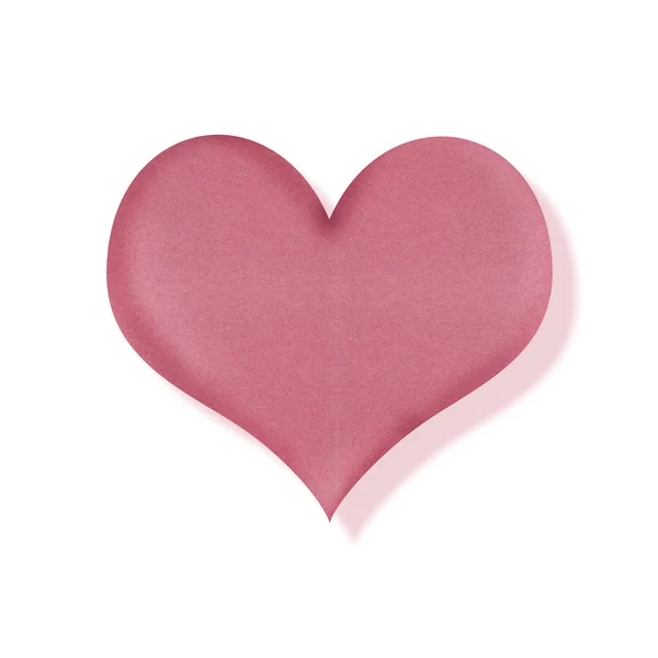 corazón de papel reciclado palo sobre fondo blanco — Foto stock ... corazón de papel reciclado palo sobre fondo blanco — Foto stock ...