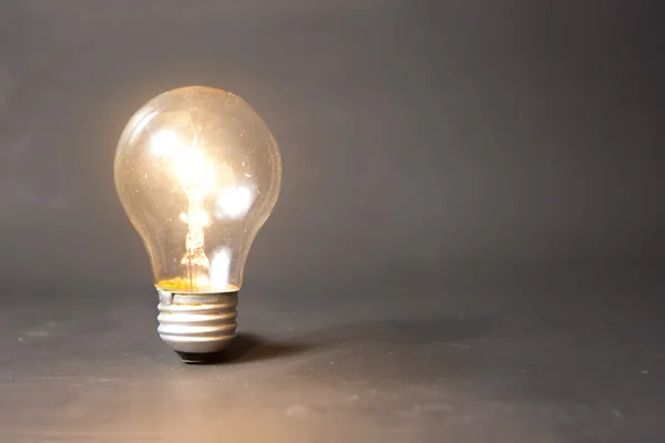 Concept of bright idea with light bulb