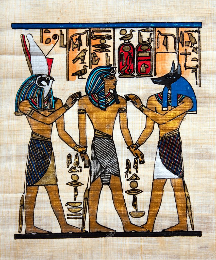 papyrus painting egypt