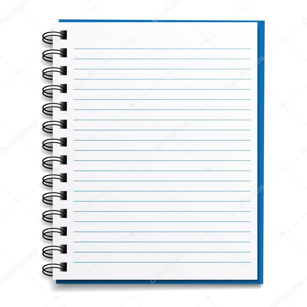 Blank lined notebook — Stock Vector © happyroman 11497000