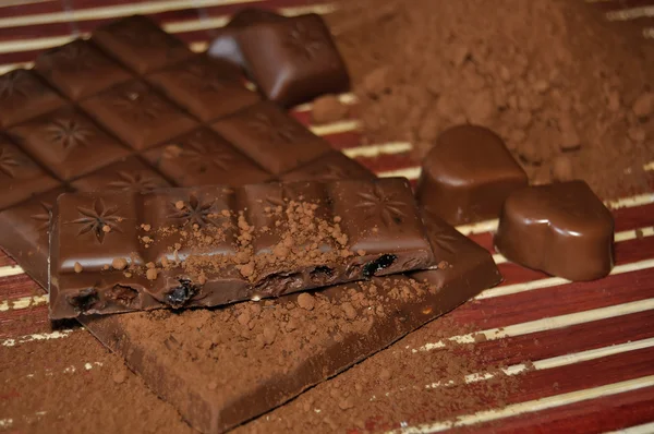 Chocolate and chocolate hearts