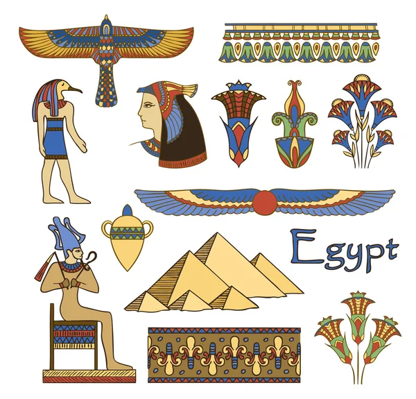 Egyptian Architecture on Egyptian Architecture On Egypt Architecture And Ornaments Color Vector