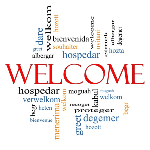 Welcome Foreign Language Word Cloud