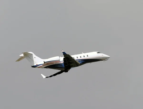 Private jet taking off