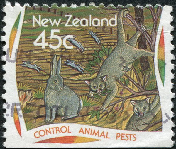 NEW ZEALAND - CIRCA 1995: A stamp printed in New Zealand, dedicated to the Control animal pests, circa 1995