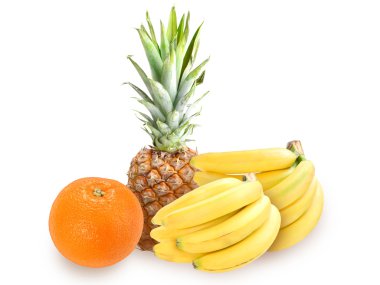 Heap of fresh tropical fruits clipart