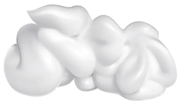 Crème blanche isolée sur blanc. PSE10 — Image vectorielle