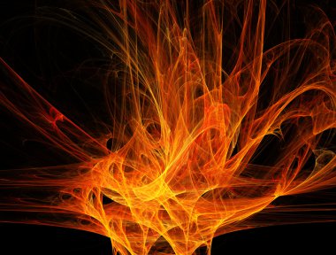 Fiery absract background - fractal clipart