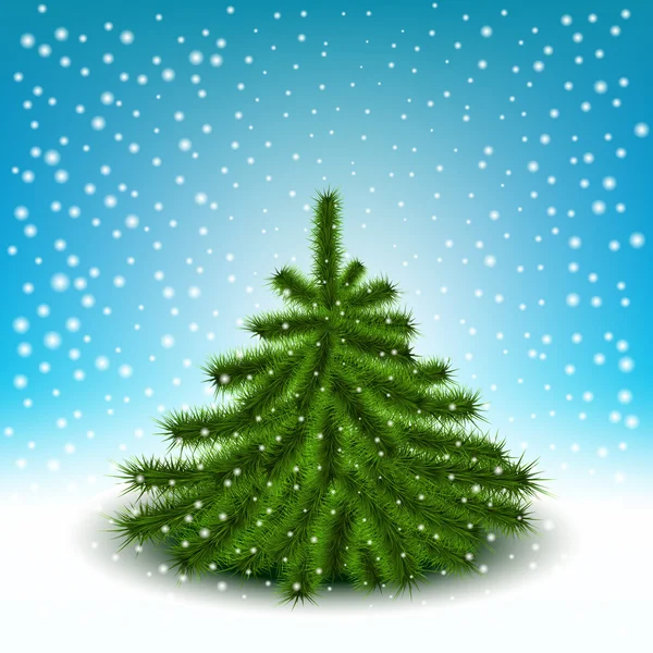 Pequena árvore de Natal fofa — Vetor de Stock