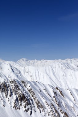 Kış dağlar. Kafkas Dağları, Gürcistan