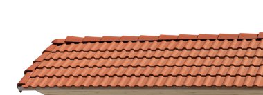 Roof tiles isolated on white background clipart
