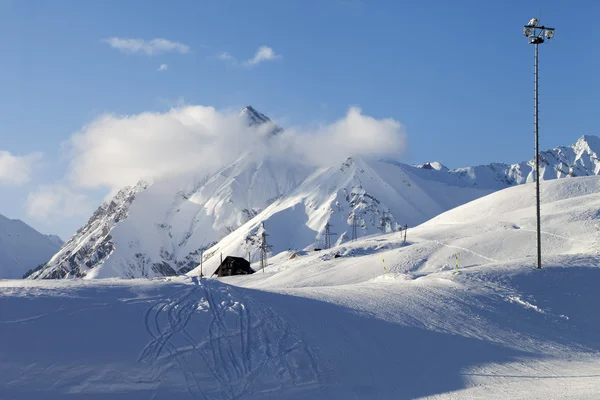 Schnee Ski piste — Stockfoto