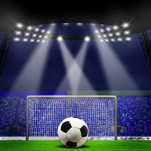 On the stadium. abstract football or soccer backgrounds — Stock Photo, Image