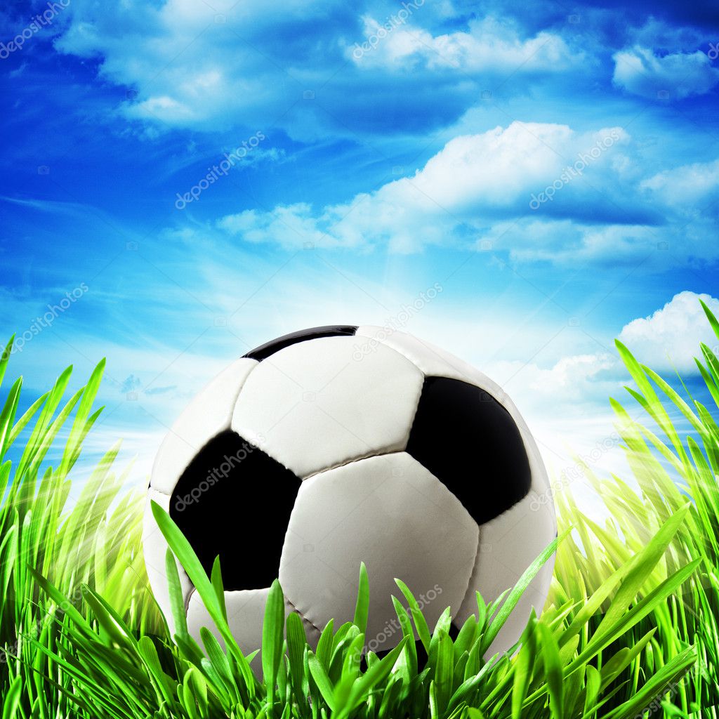 Abstract football backgrounds under bright sun — Stock Photo