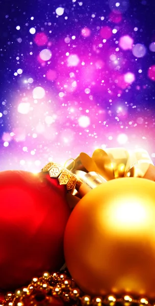 Vánoční dekorace s krásou bokeh, abstraktní pozadí — Stock fotografie