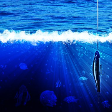 Deep sea. Abstract natural backgrounds clipart