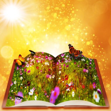 Fairy tales from magic book. clipart