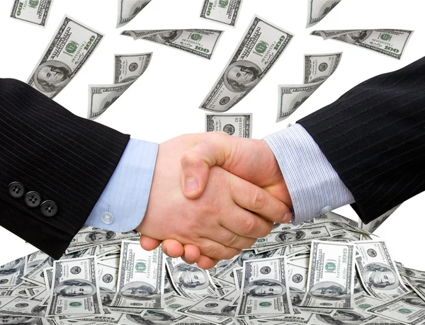 Businessman teamwork partners shaking hands. handshake — Stock Photo, Image