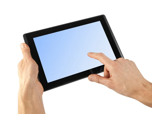 Een tablet op de witte achtergrond — Stockfoto