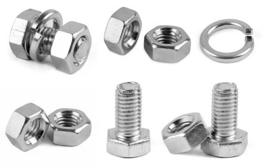 Screw isolated on the white backgrounds clipart