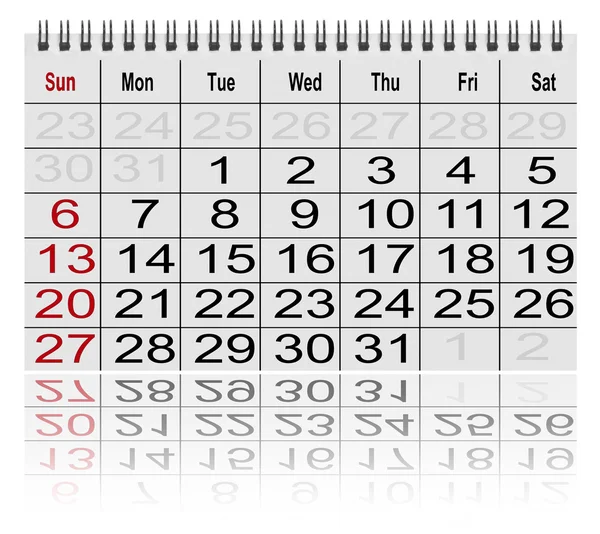 Spiral kalender — Stockfoto