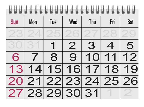 Spiral kalender — Stockfoto