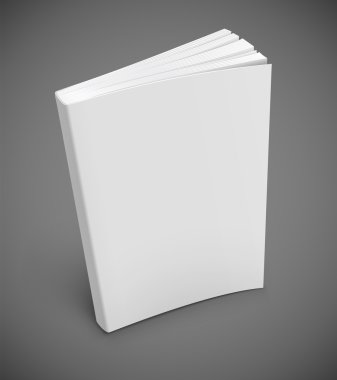 Book with blank white cover clipart