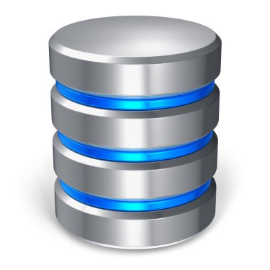 Hard disk and database icon clipart
