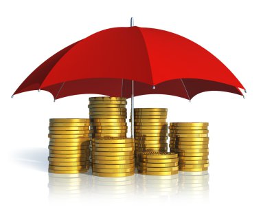 Financial stability, business success and insurance concept clipart